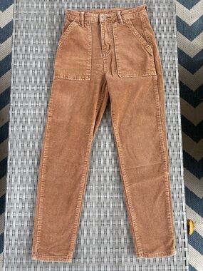 SHEIN  Corduroy Pants in Camel Brown